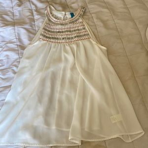 White flowy tank top